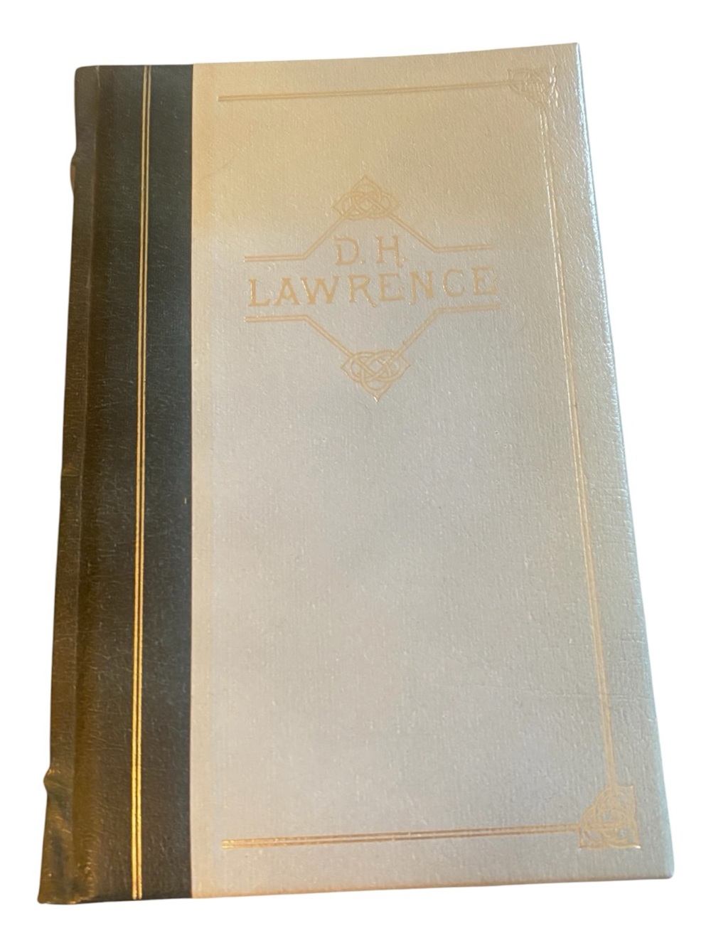 DH Lawrence leather bound book with 4 books including Lady Chatterleys Lover